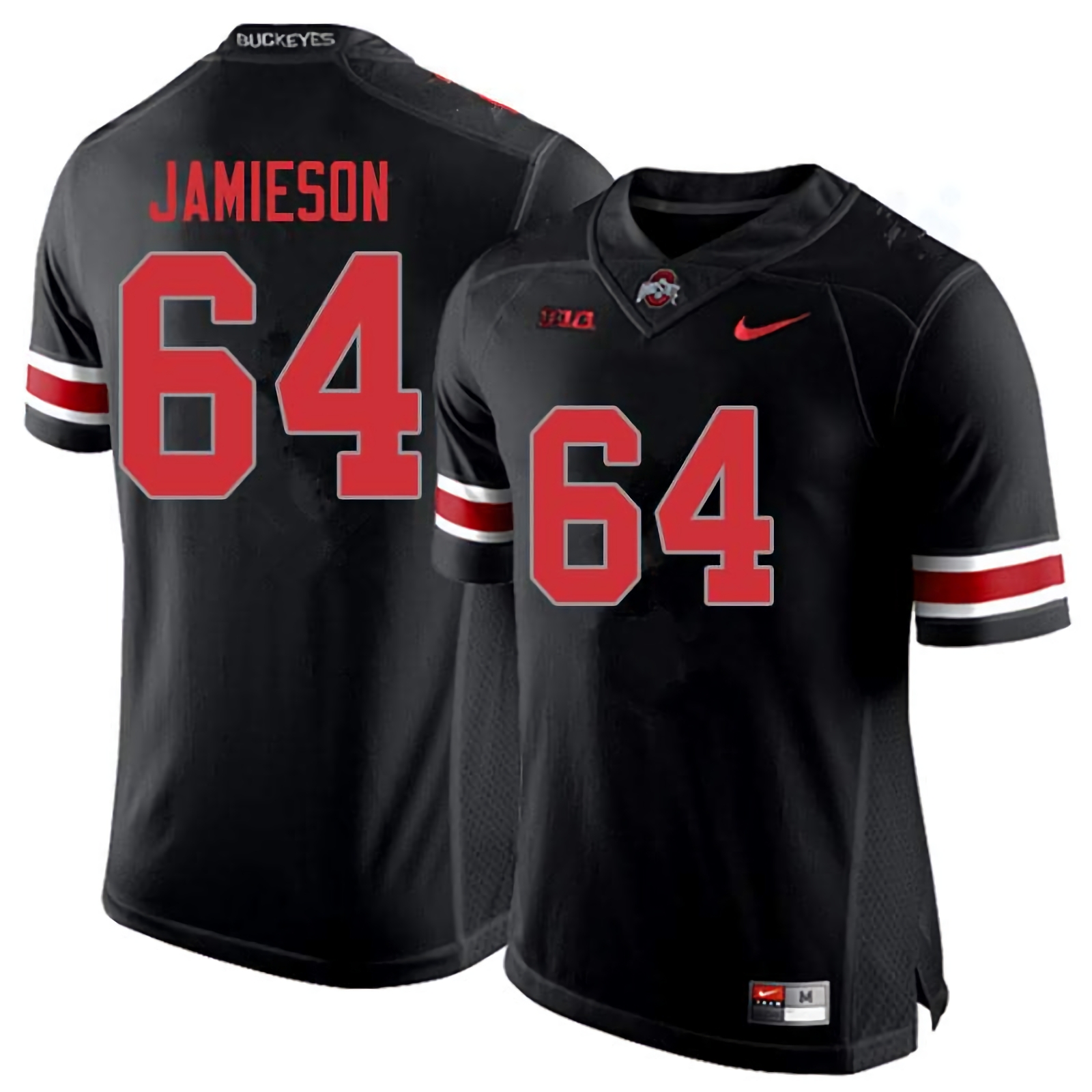 Jack Jamieson Ohio State Buckeyes Men's NCAA #64 Nike Blackout College Stitched Football Jersey KBO3556GZ